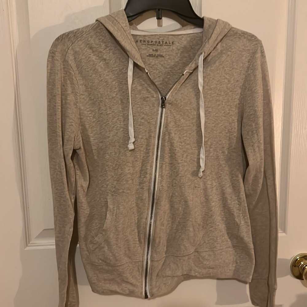 Women’s tan Aeropostale zip-L
